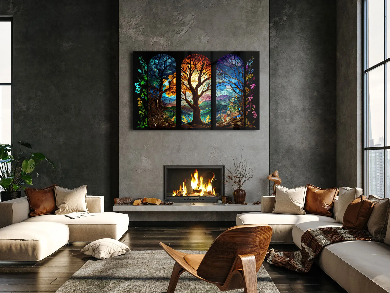 Magical Forest Stained Glass Effect