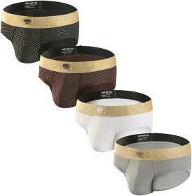 Men's Underwear Briefs 5-Pack Cotton Low Rise Multi Color Soft Underpant