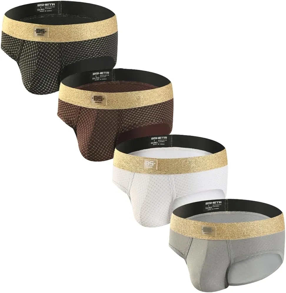 Men's Underwear Briefs 5-Pack Cotton Low Rise Multi Color Soft Underpant