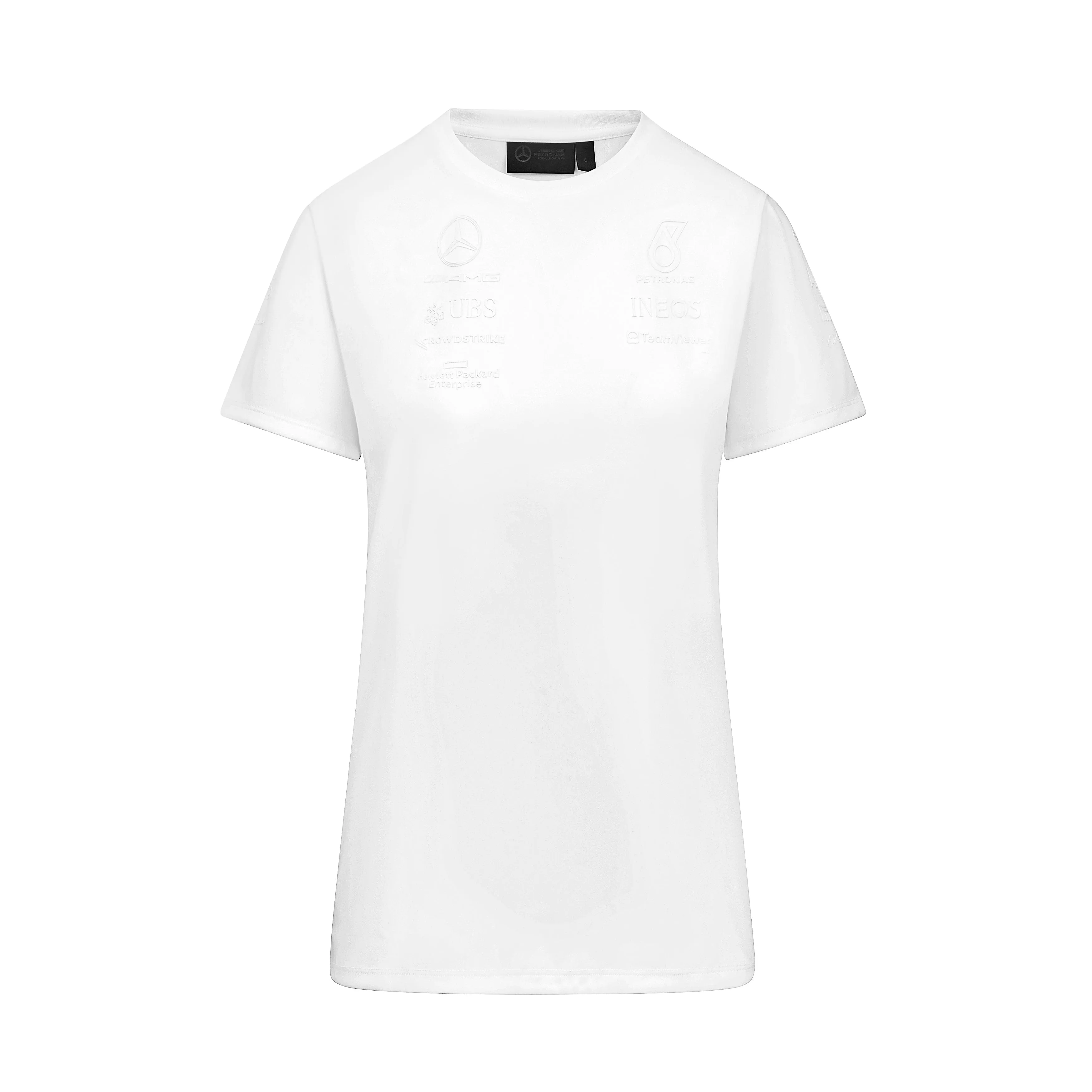 Mercedes AMG Petronas F1 2023 Women's Team Stealth T-Shirt - Black/White