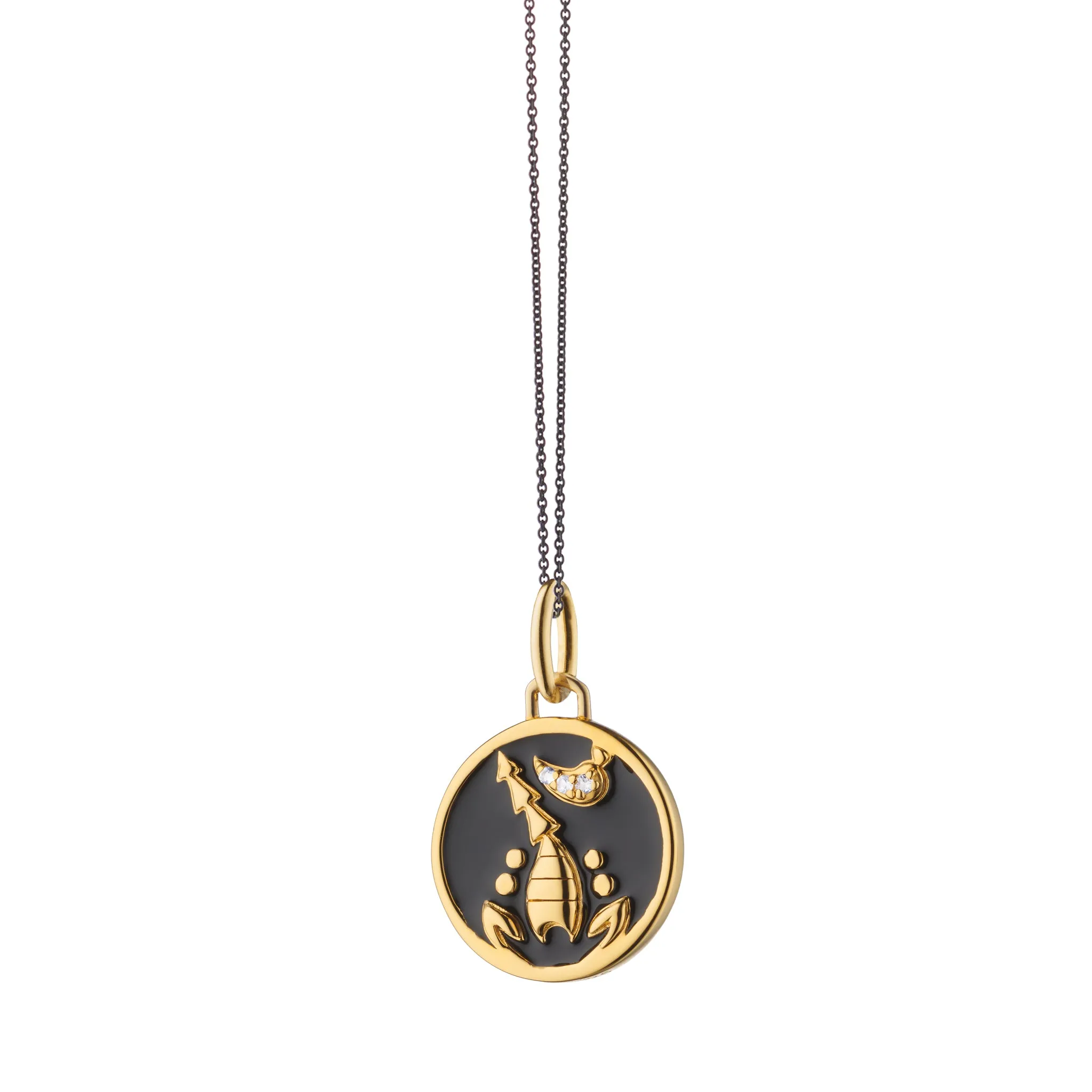 Mini "Scorpio" Enamel Vermeil Charm
