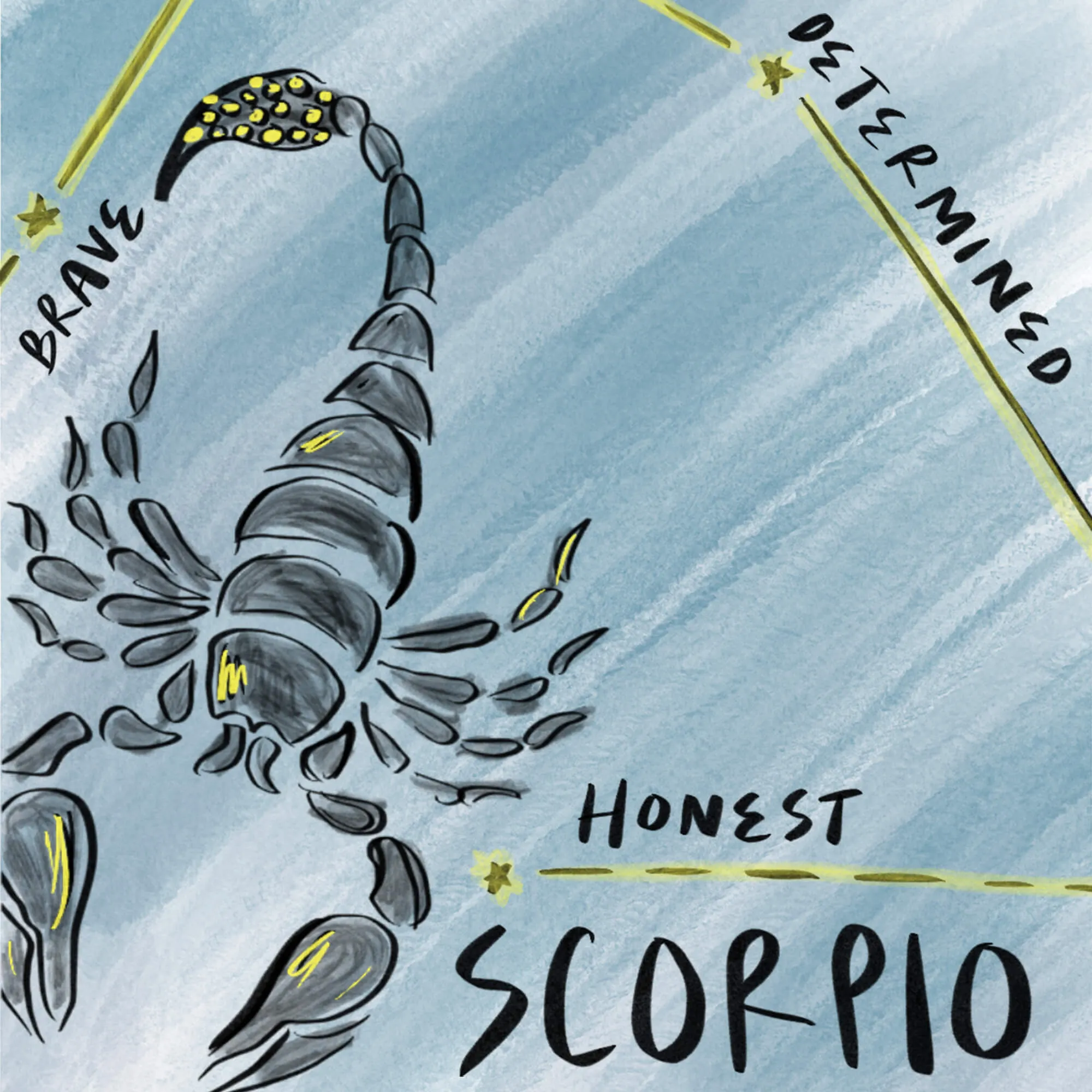Mini "Scorpio" Enamel Vermeil Charm