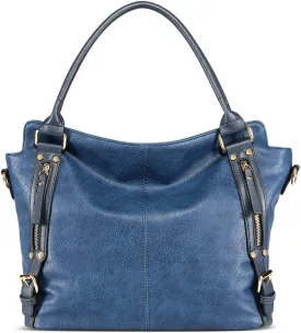 MINTEGRA Women Handbags Hobo Shoulder Bags Tote Large Capacity PU Leather Crossbody Bags