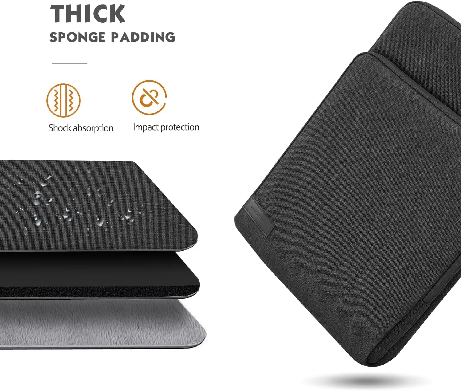 MoKo 8-9 Inch Tablet Sleeve Bag Carrying Case with Storage Pockets Fits New iPad Mini (A17 Pro) 8.3" 2024, iPad Mini 6/5/4/3/2/1th 8.3"/7.9" 2021-2012, Galaxy Tab A7 Lite 8.7" 2021, Black & Gray