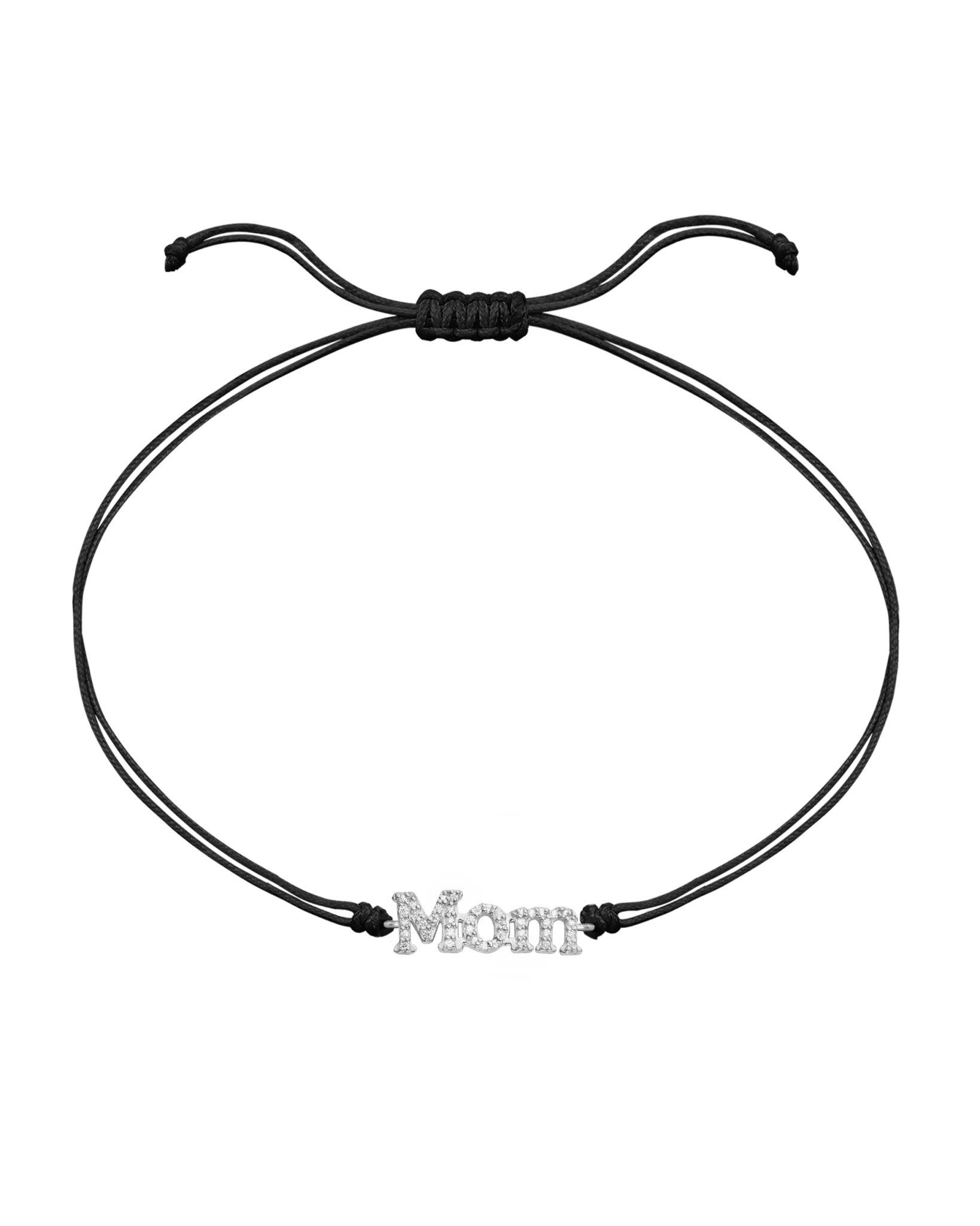 Mom String of Love - 14K White Gold