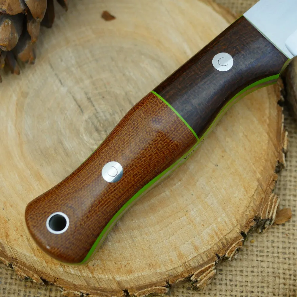 Mountaineer: Barbed Wire Bolster, Natural Canvas & Toxic Green