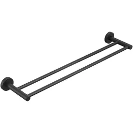 Neptune II Double Towel Rail Matt Black 560 x 50mm