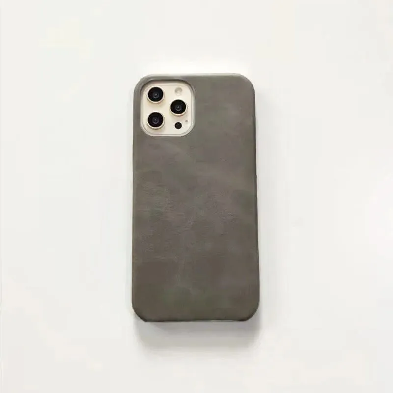 New Luxury Leather Metal Initial Soft iPhone Case