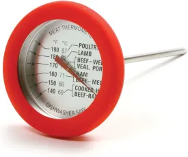 Norpro Soft Grip Silicone Meat Thermometer, Red, One Size (5978)