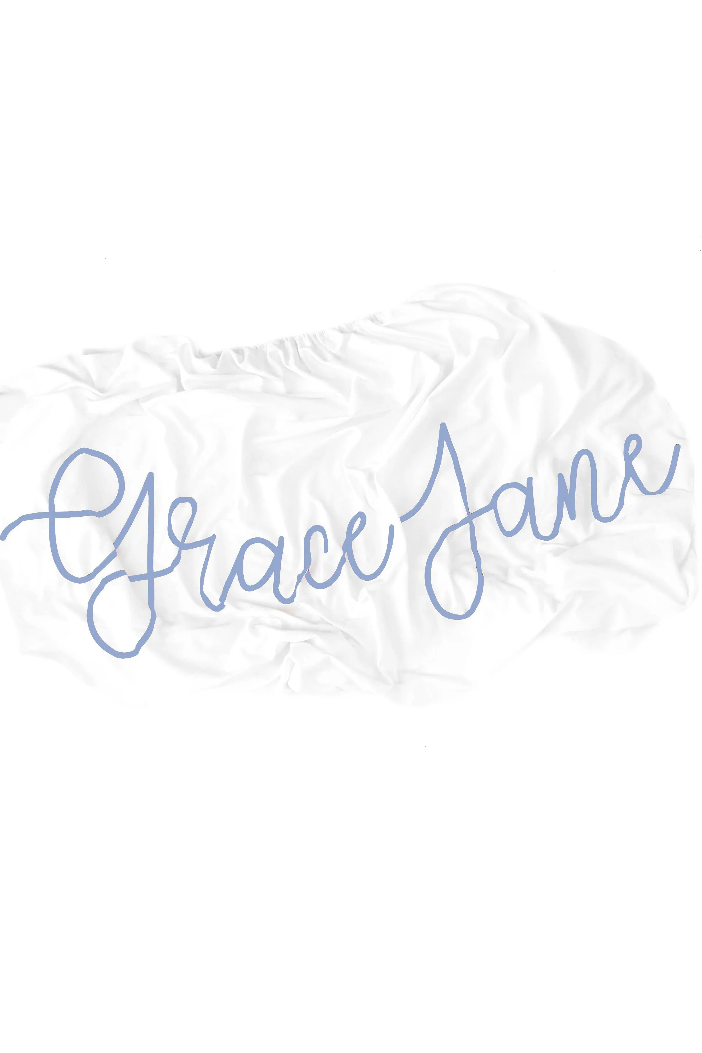 Organic Personalized Crib Sheet, Cursive