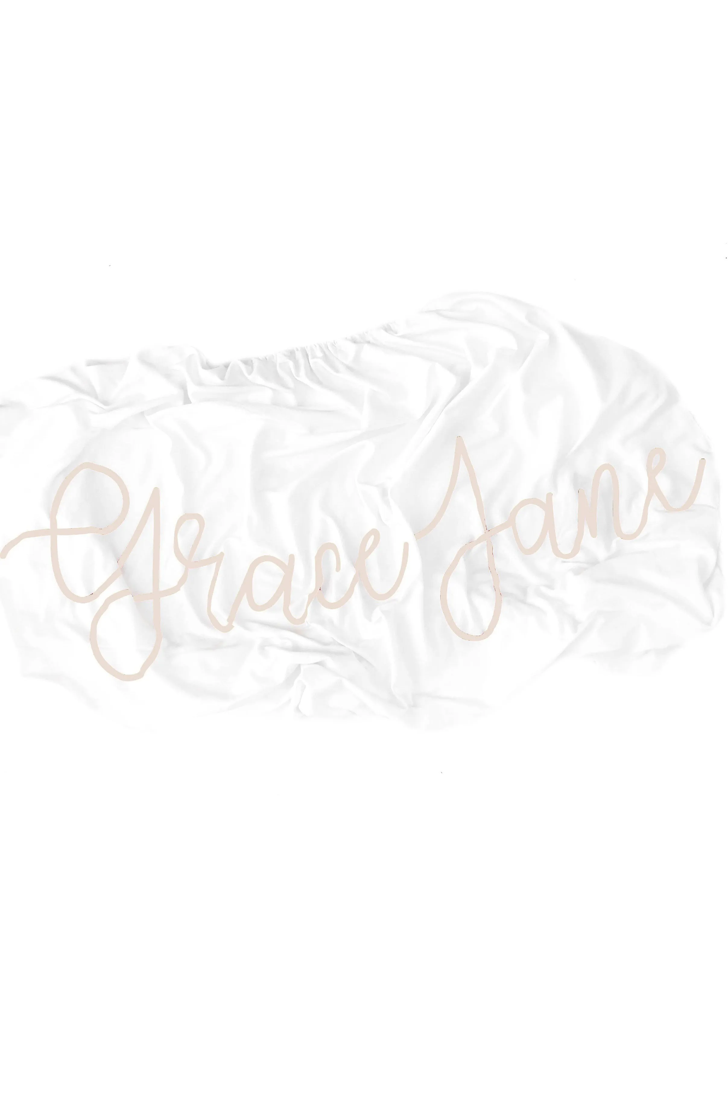 Organic Personalized Crib Sheet, Cursive