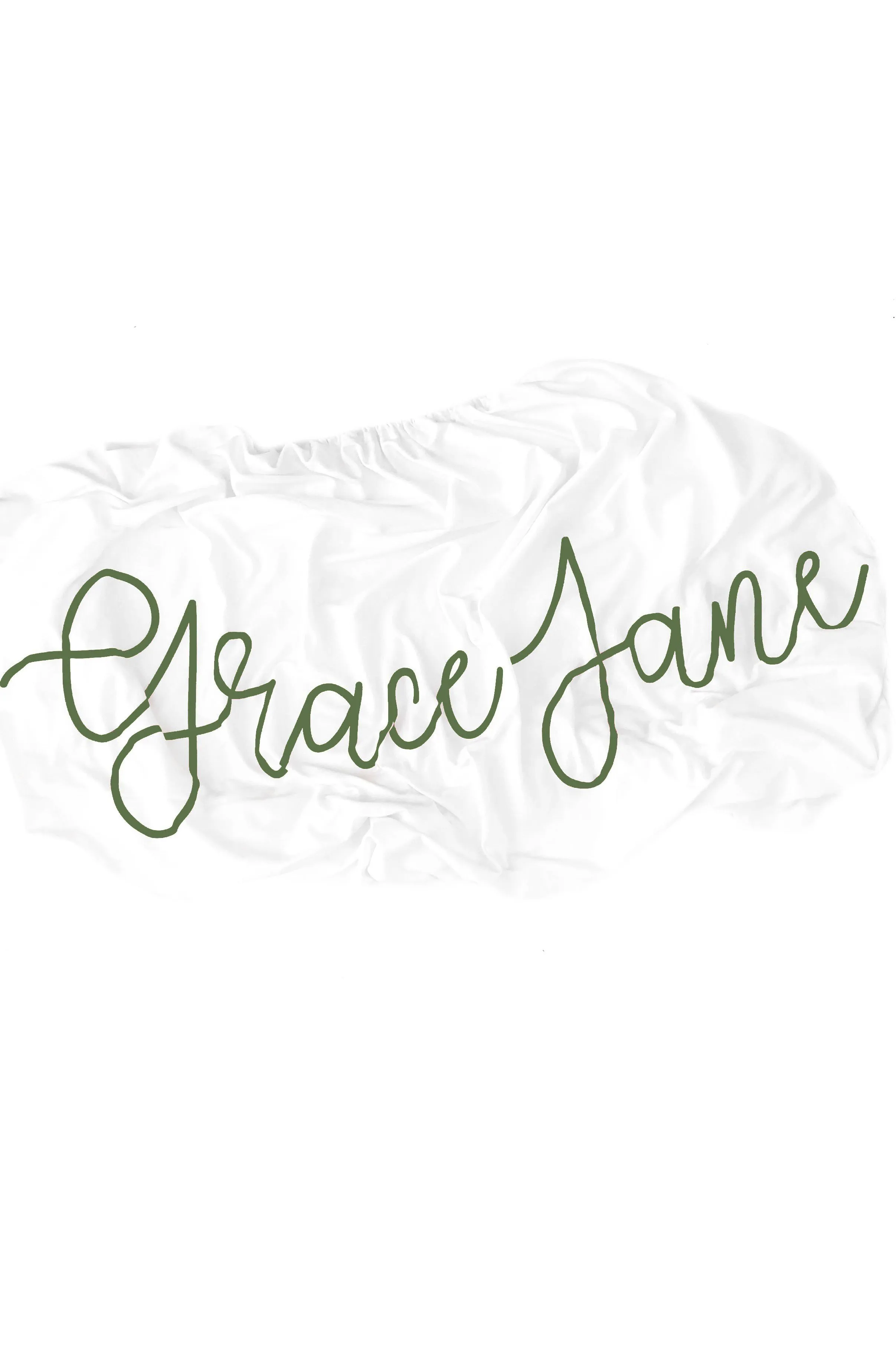 Organic Personalized Crib Sheet, Cursive