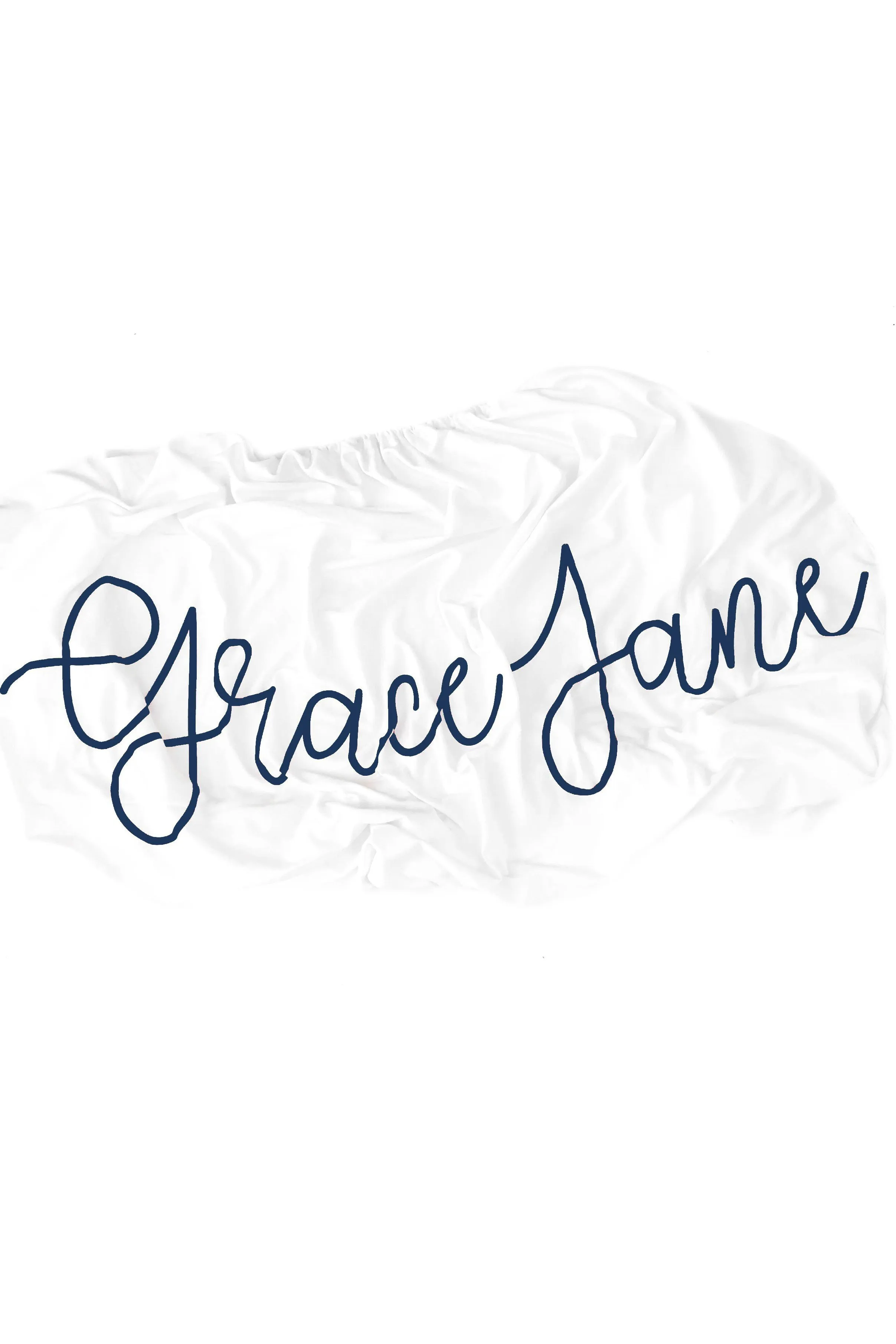 Organic Personalized Crib Sheet, Cursive