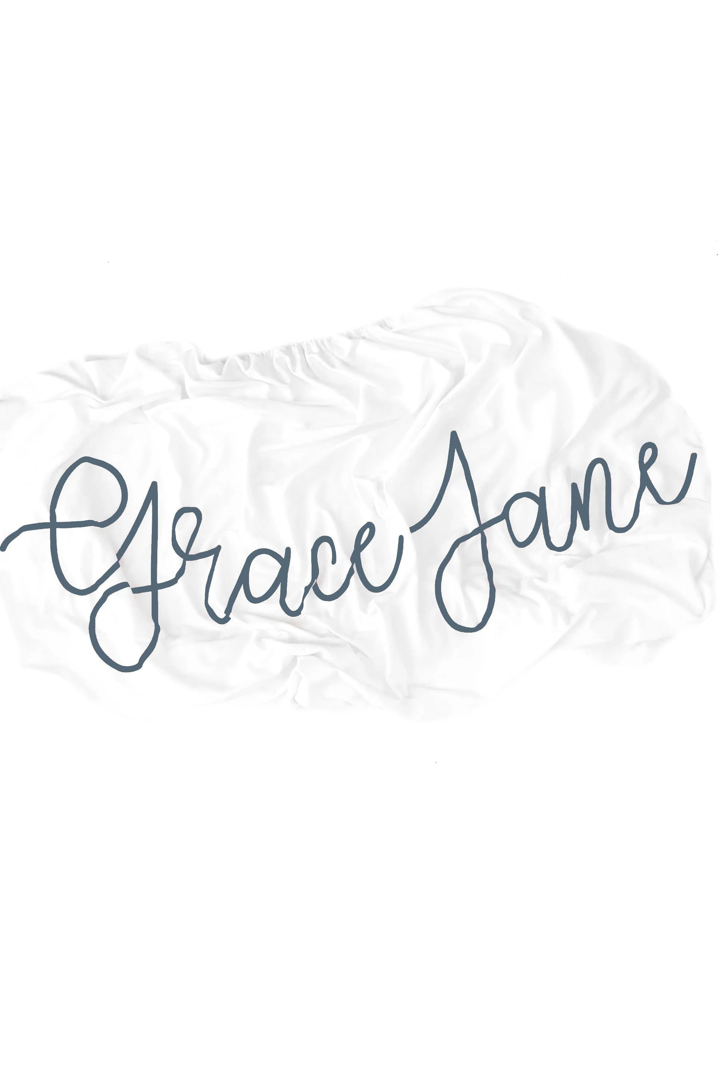 Organic Personalized Crib Sheet, Cursive