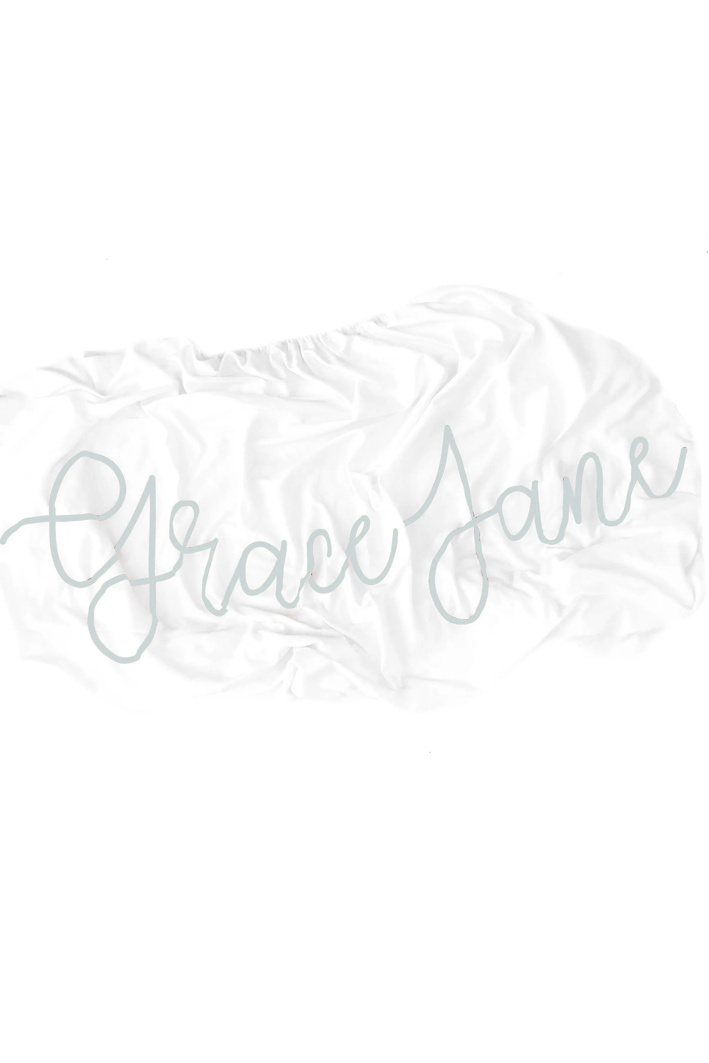 Organic Personalized Crib Sheet, Cursive