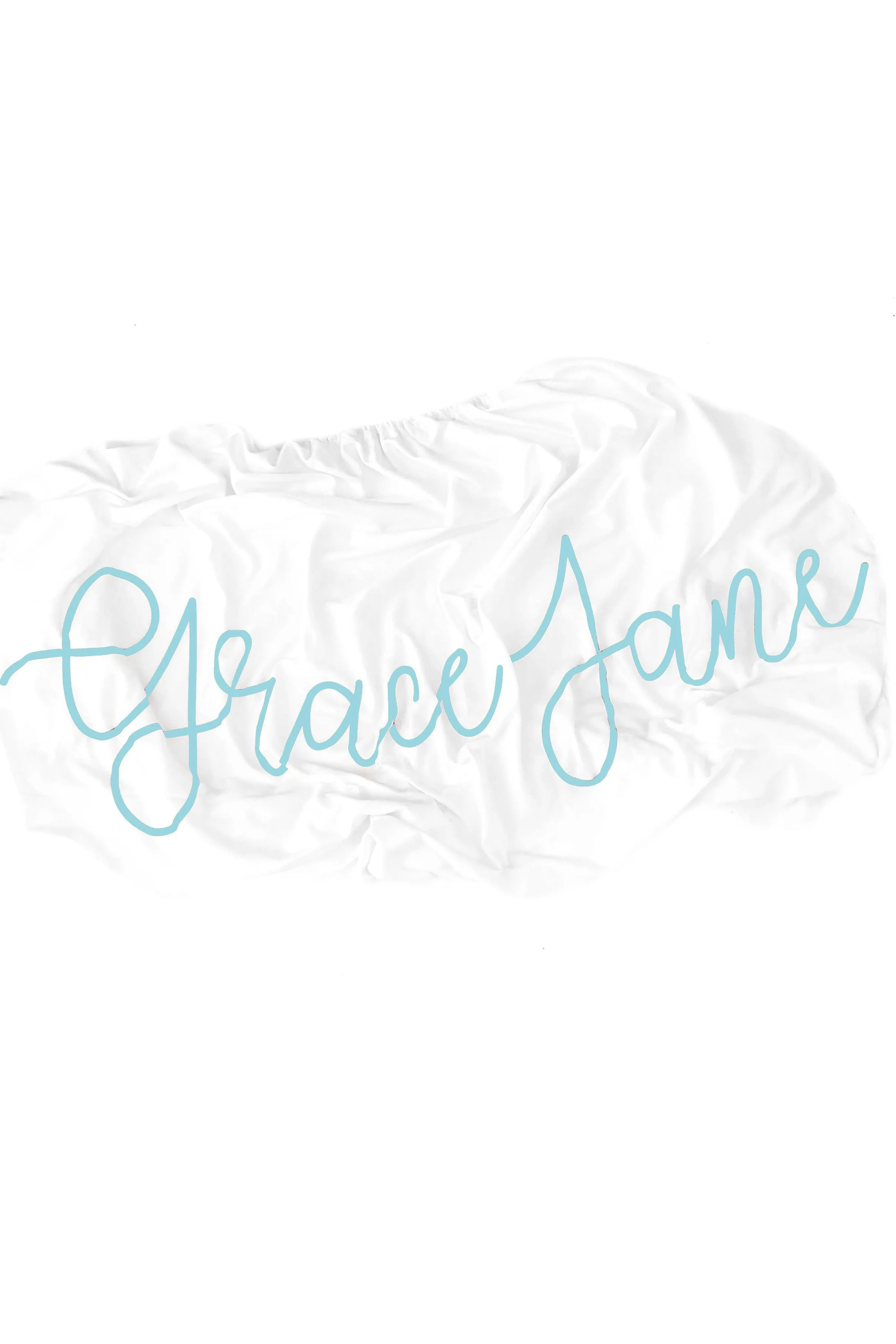 Organic Personalized Crib Sheet, Cursive
