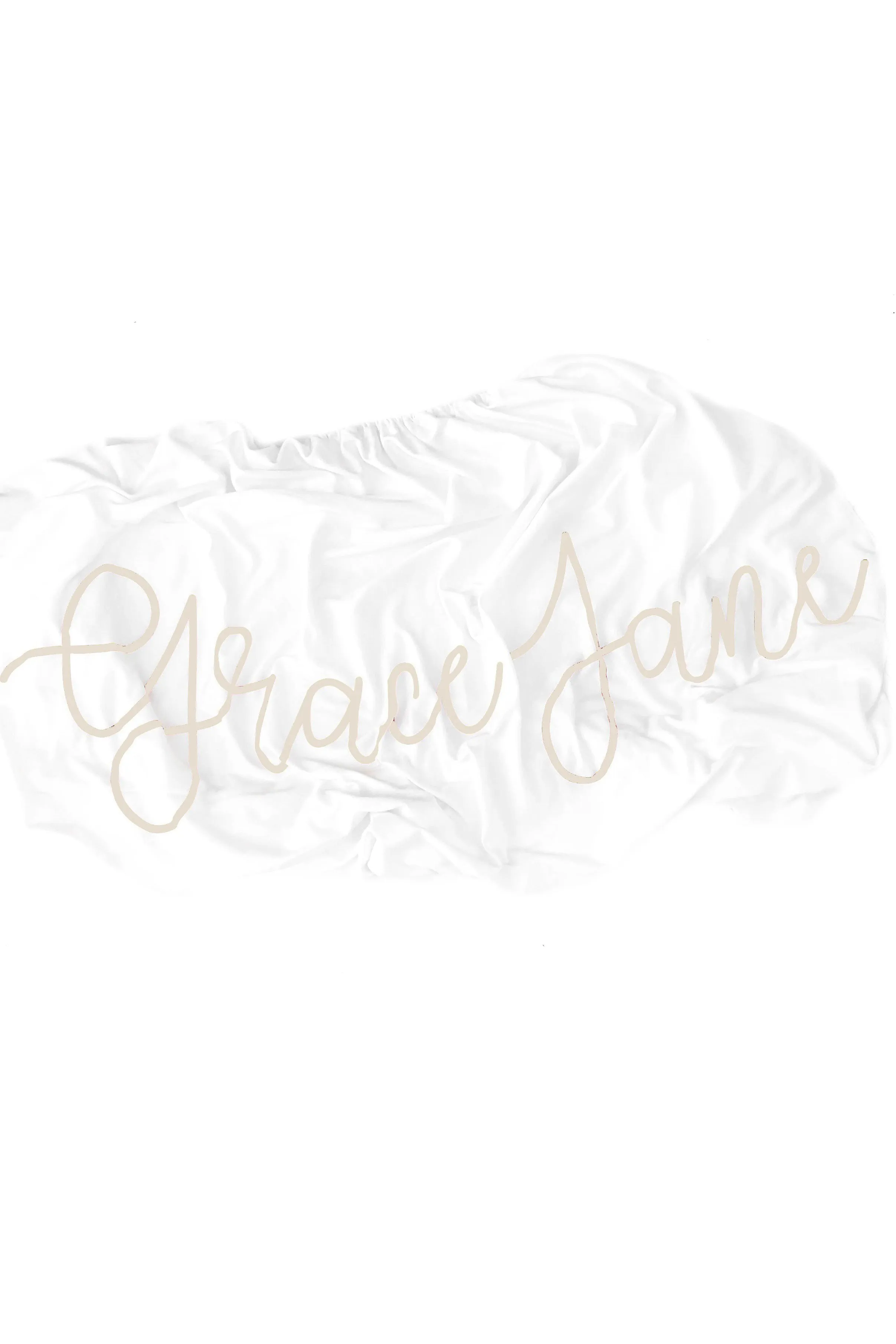 Organic Personalized Crib Sheet, Cursive