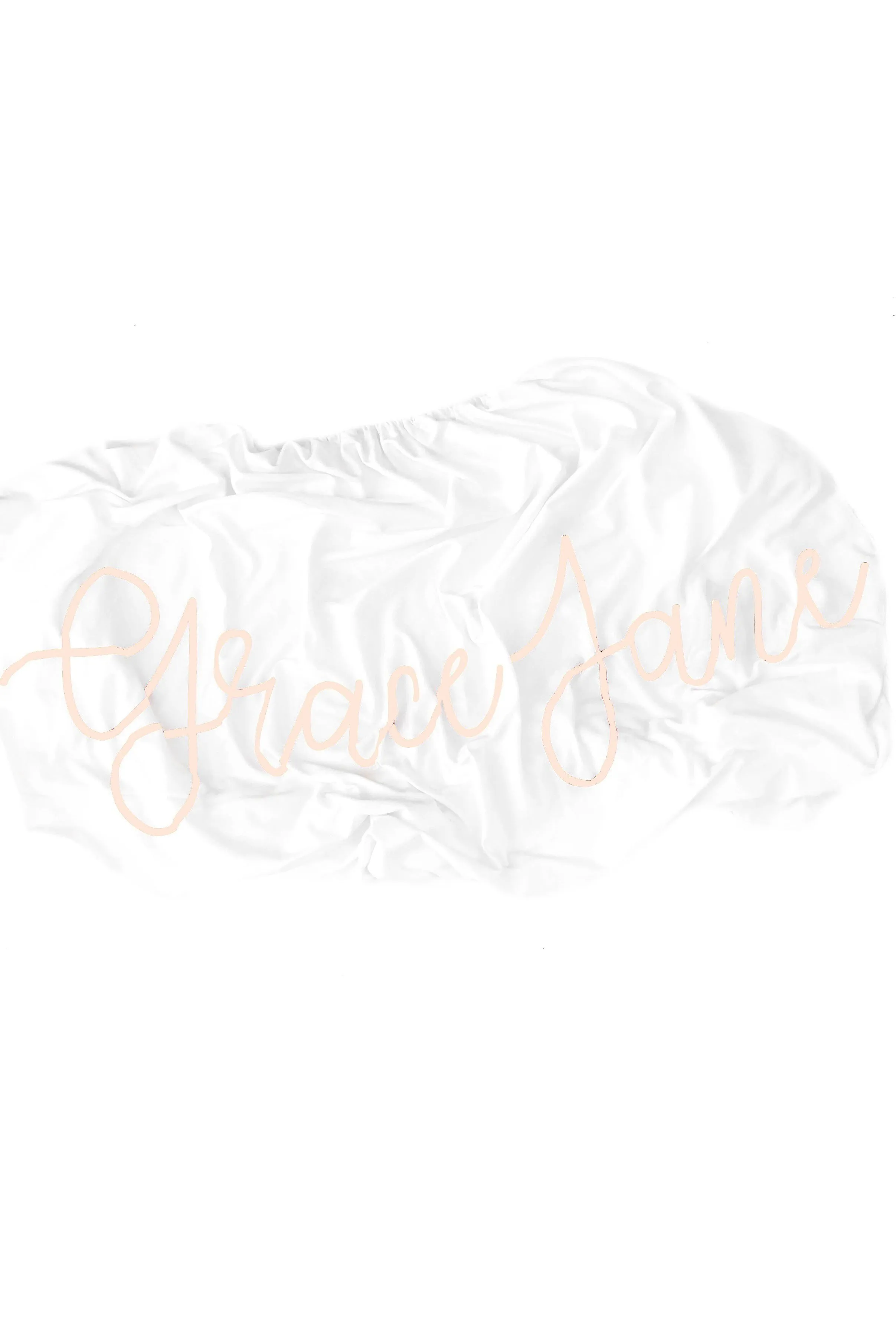 Organic Personalized Crib Sheet, Cursive