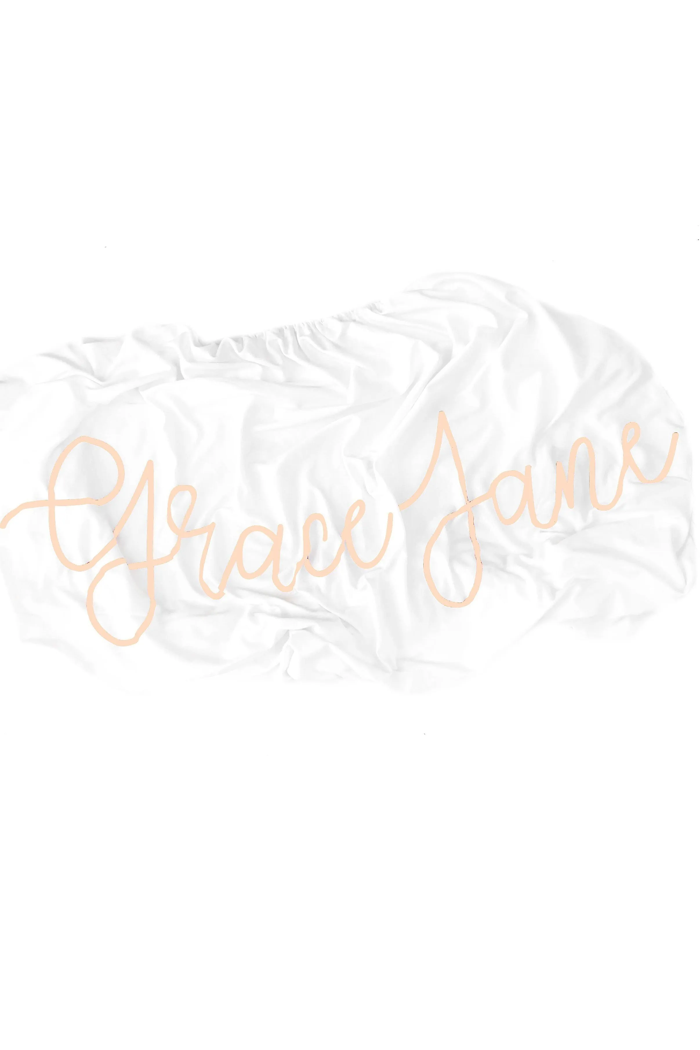 Organic Personalized Crib Sheet, Cursive