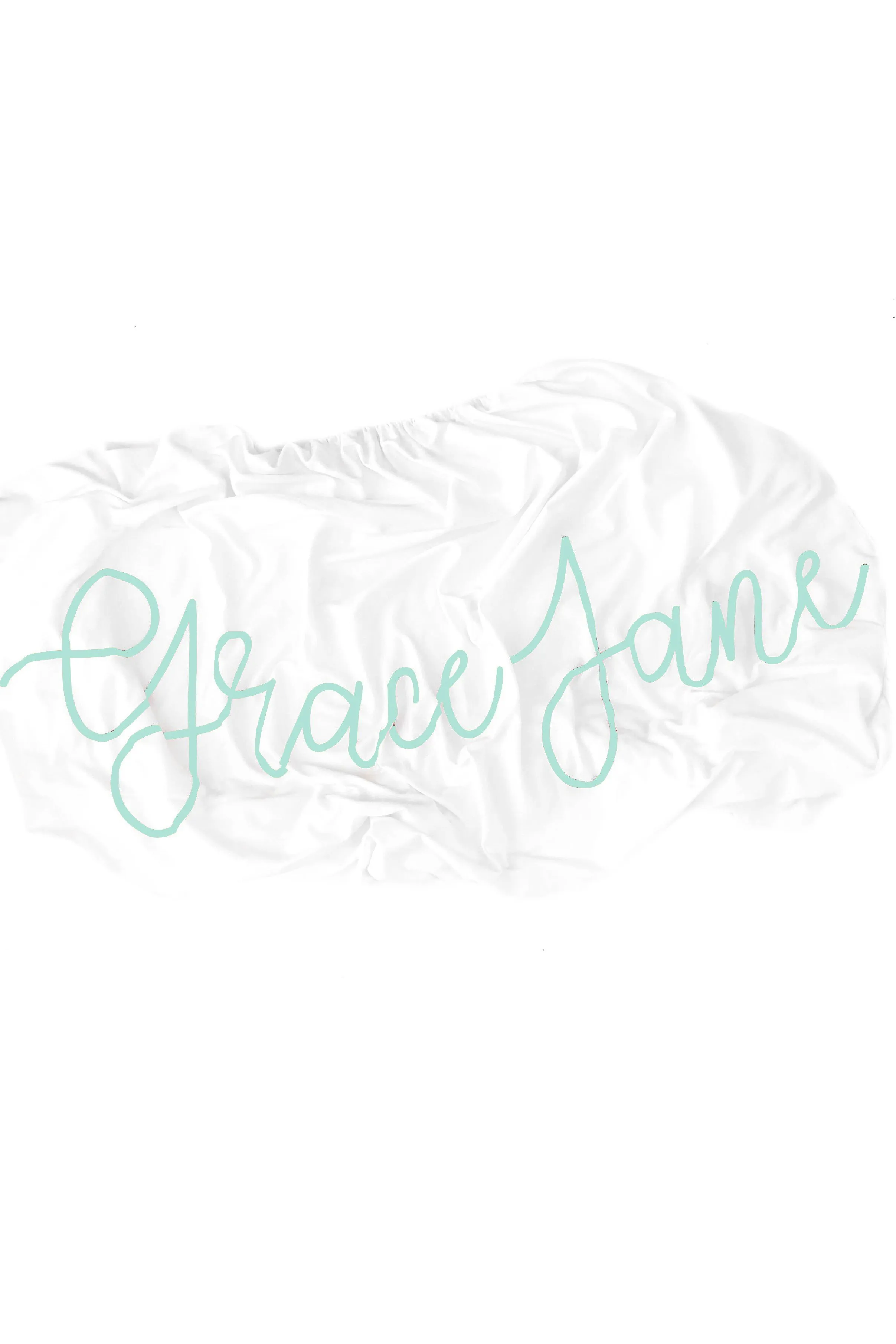 Organic Personalized Crib Sheet, Cursive