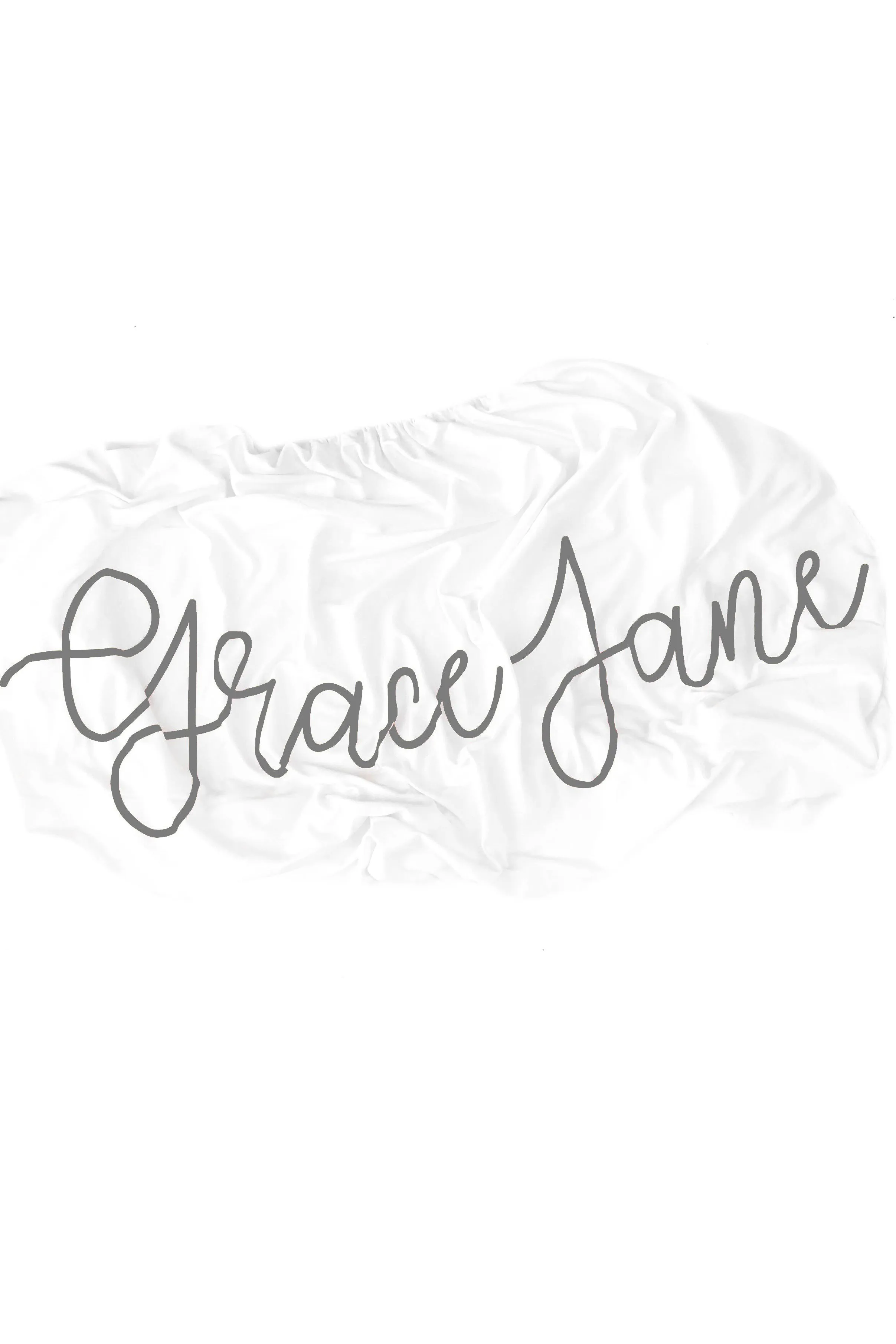 Organic Personalized Crib Sheet, Cursive