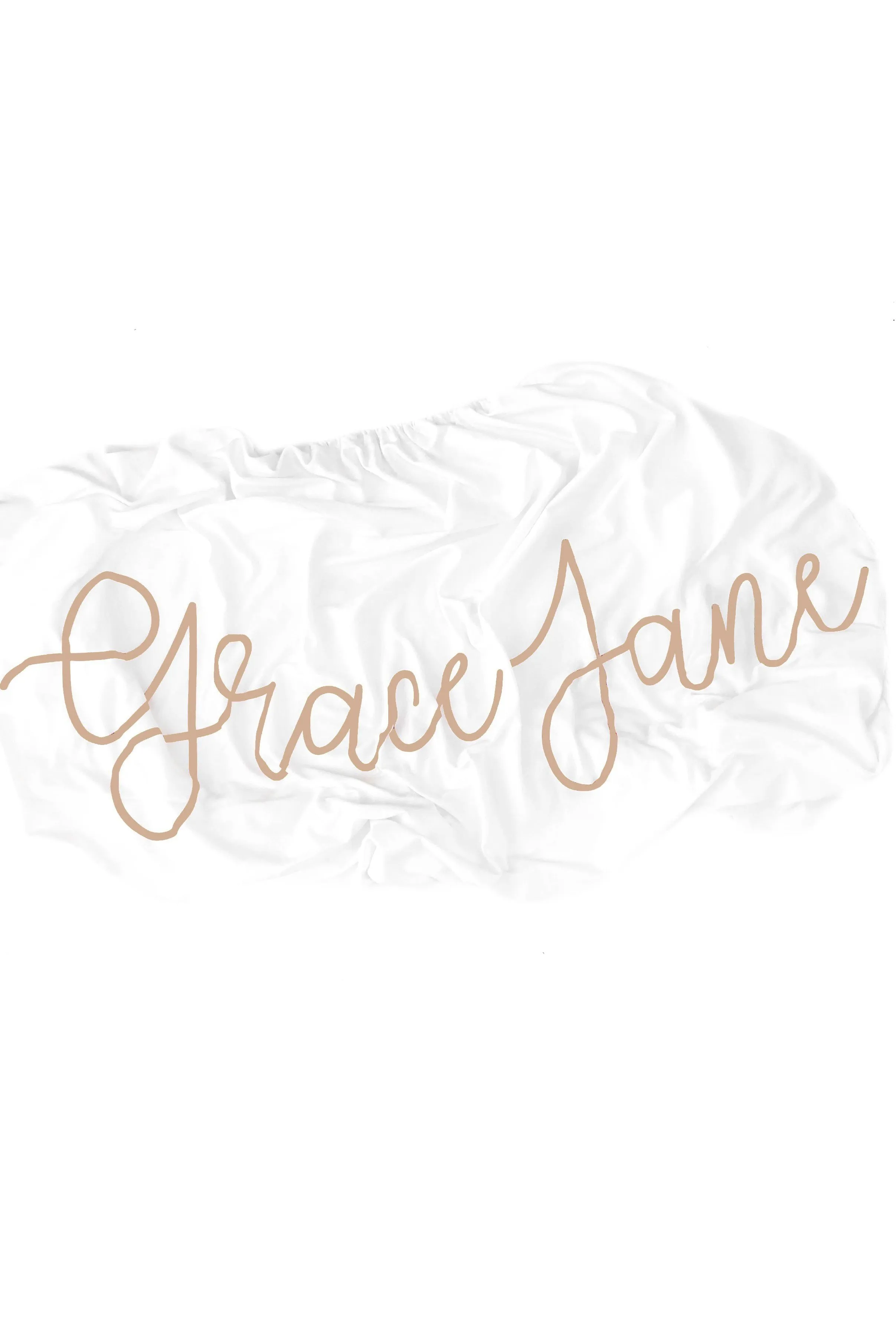 Organic Personalized Crib Sheet, Cursive