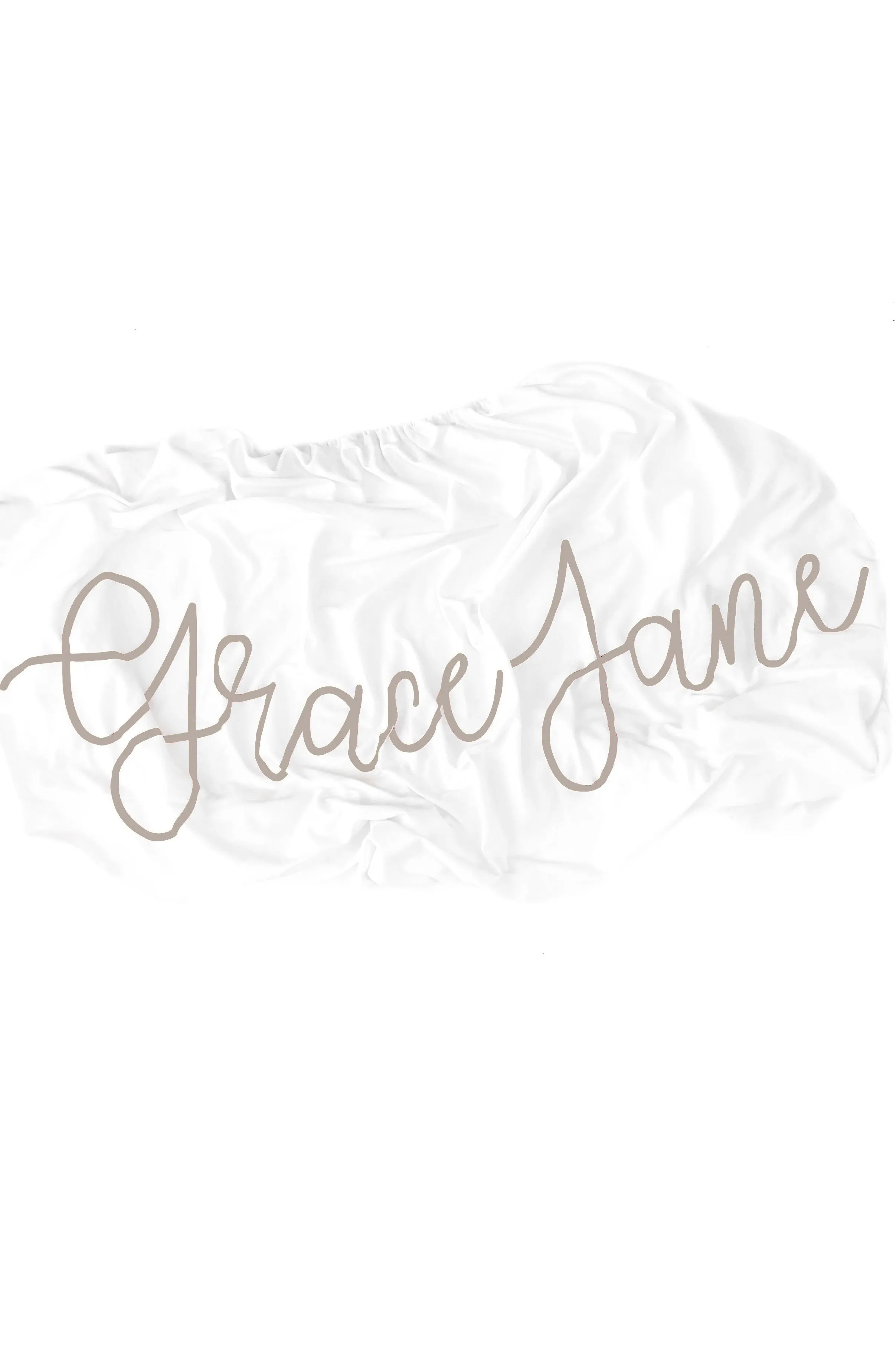 Organic Personalized Crib Sheet, Cursive