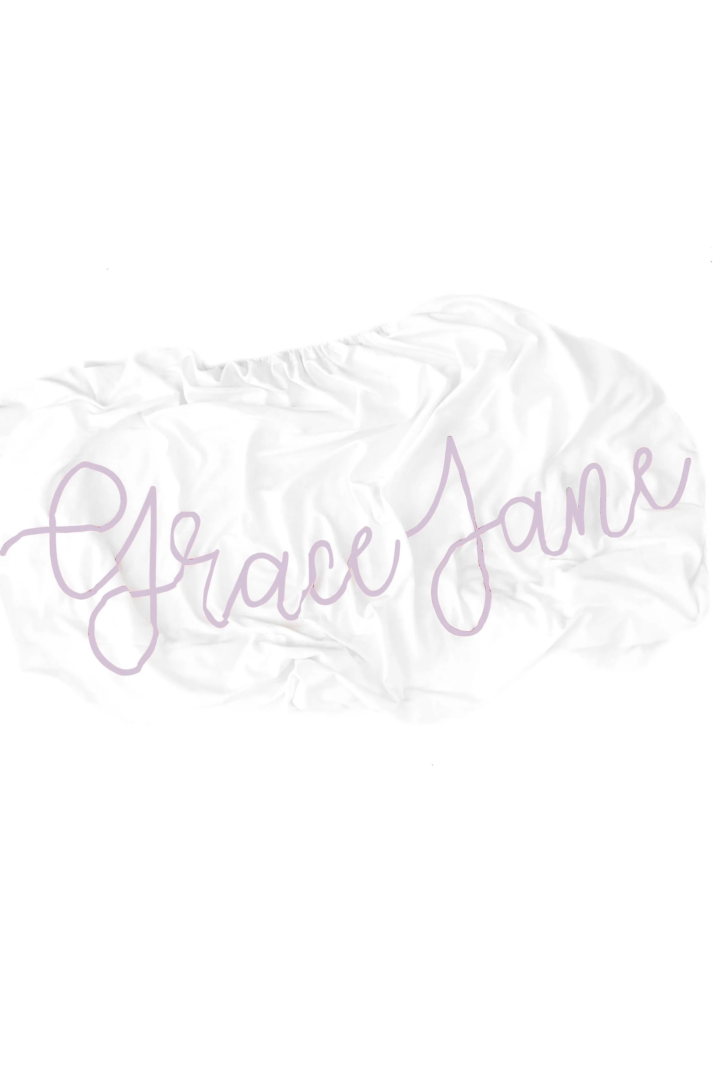 Organic Personalized Crib Sheet, Cursive