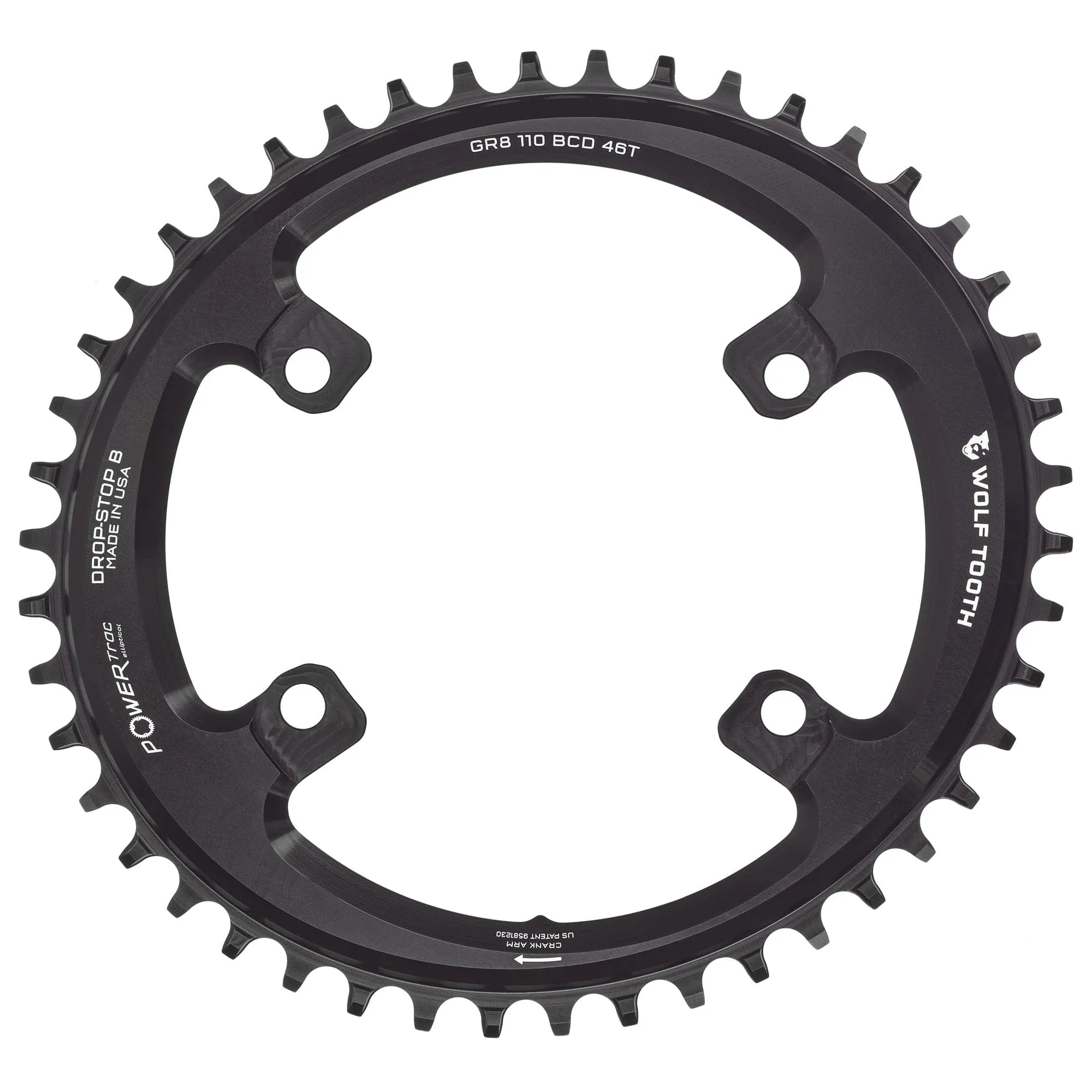 Oval 110 BCD Asymmetric 4-Bolt Chainrings for Shimano GRX Cranks