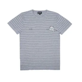 Peek A Nermal Knit Tee (Black / Gray)