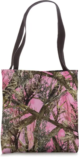Pink Hunting Hunter Camo Pattern Mossy Leaves Oak Tree Duck Tote Bag