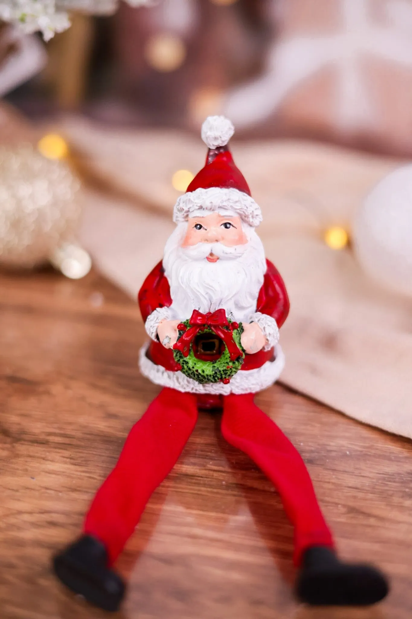 Resin Sitting Santa Figurine (2 Styles) FINAL SALE
