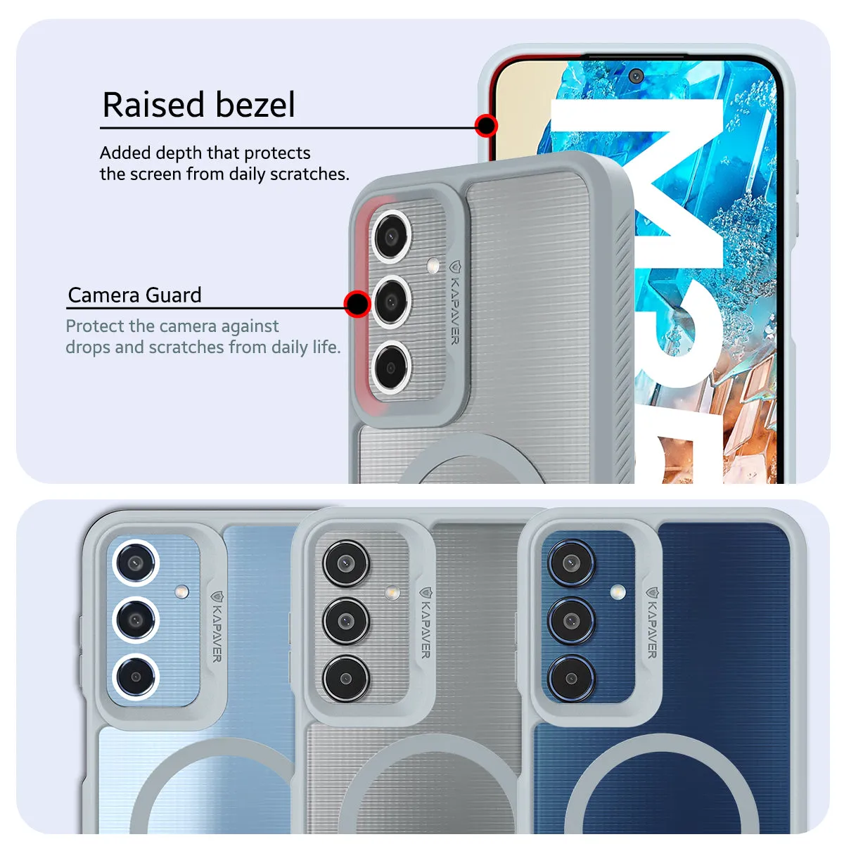 Samsung Galaxy M35 Back Cover Case | Mag X - Gray