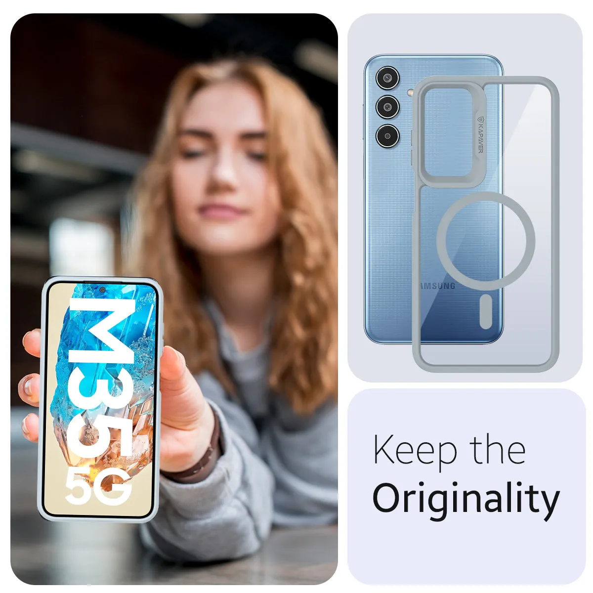 Samsung Galaxy M35 Back Cover Case | Mag X - Gray