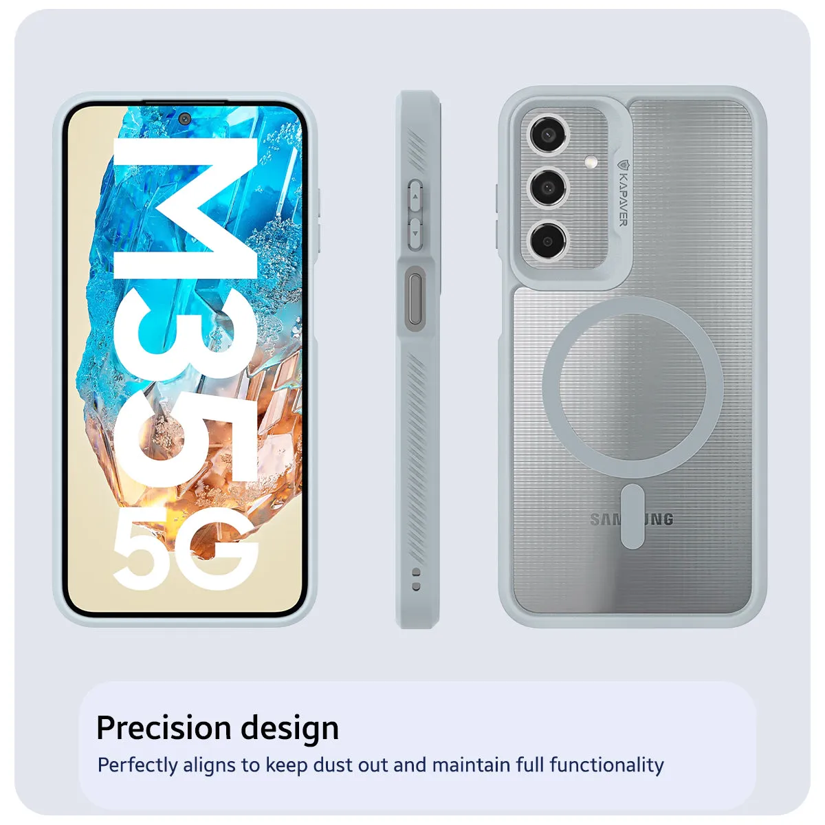 Samsung Galaxy M35 Back Cover Case | Mag X - Gray