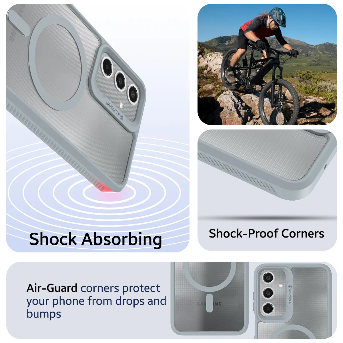 Samsung Galaxy M35 Back Cover Case | Mag X - Gray