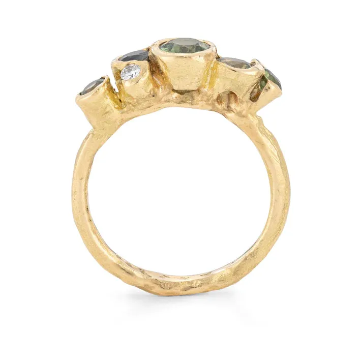 Sea Green Sapphire Nori Ring