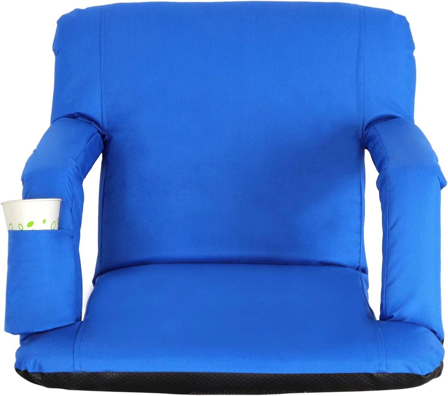 Smartxchoices 2-Pack Stadium Seat Chair Bleacher Seats 5-Reclining Positions Padded with Back Support Cushion Arms Pocket Portable Folding Seat with Shoulder Straps
