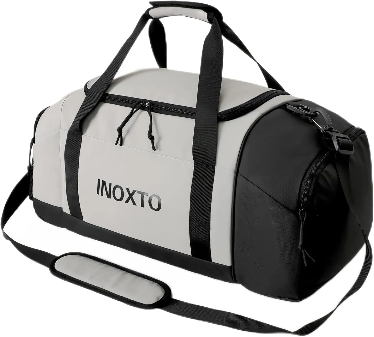 Sports Gym BagINOXTO Travel Duffel Bag with Dry Wet Pocket And Shoe CompartmentFor Women and Men40L/55L Fitness Waterproof Weekender Bag For Swim Sports Travel Working Out (Gray, 55L)
