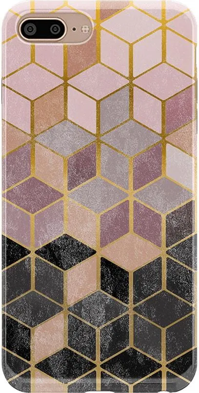 Stepping Up | Geo Rose Gold Marble Case