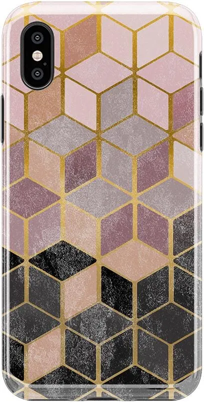 Stepping Up | Geo Rose Gold Marble Case