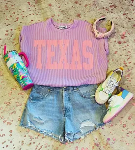 TEXAS PURPLE/PINK TEE