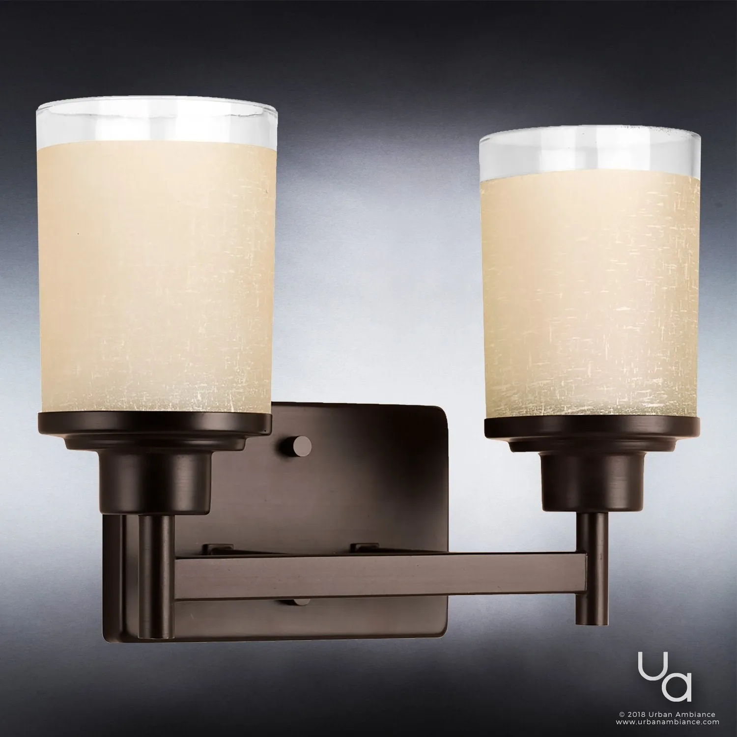 UHP2011 Contemporary Bathroom Vanity Light, 9.5"H x 13"W, Olde Bronze Finish, Cupertino Collection