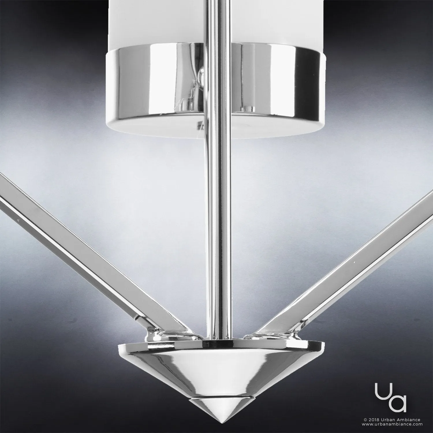 UHP2298 Contemporary Chandelier, 23"H x 21.75"W, Polished Chrome Finish, Madison Collection