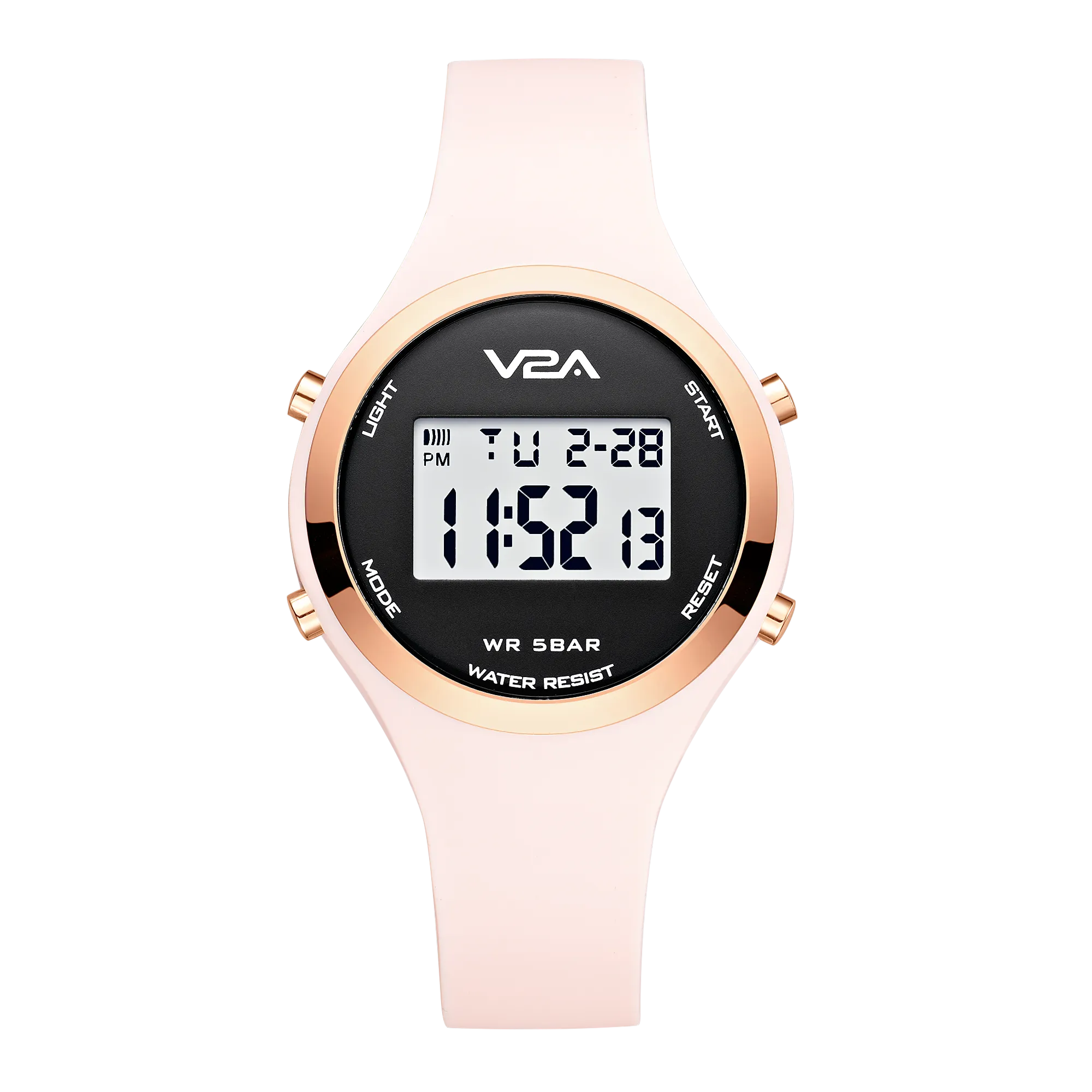 V2A Analog Digital Waterproof Fashion Sports Watch with Backlight Alarm Stopwatch for Women and Girls