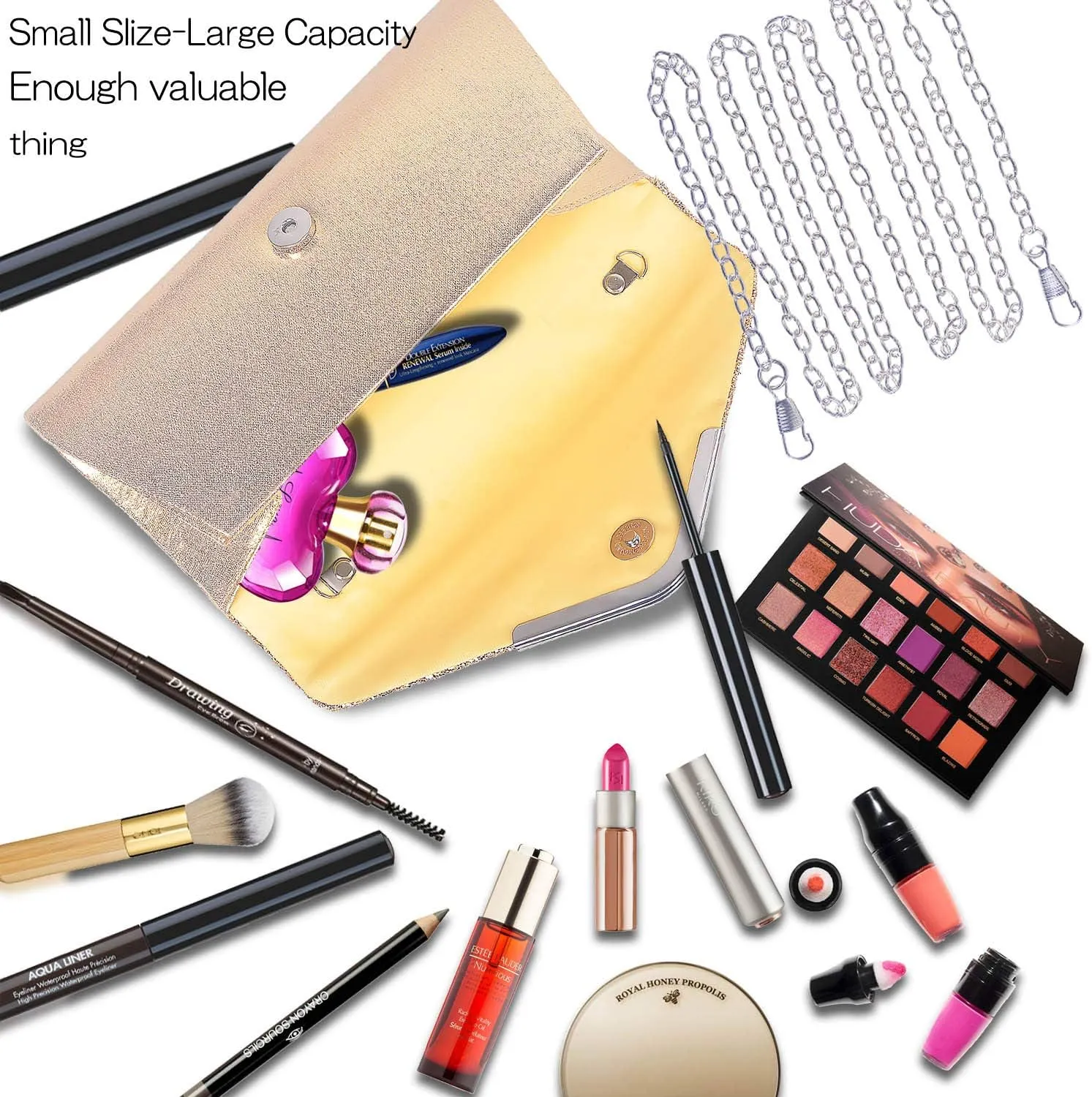 Women Evening Envelope Handbag Prom Sequin Clutch Purse Shoulder Cross Body Bag