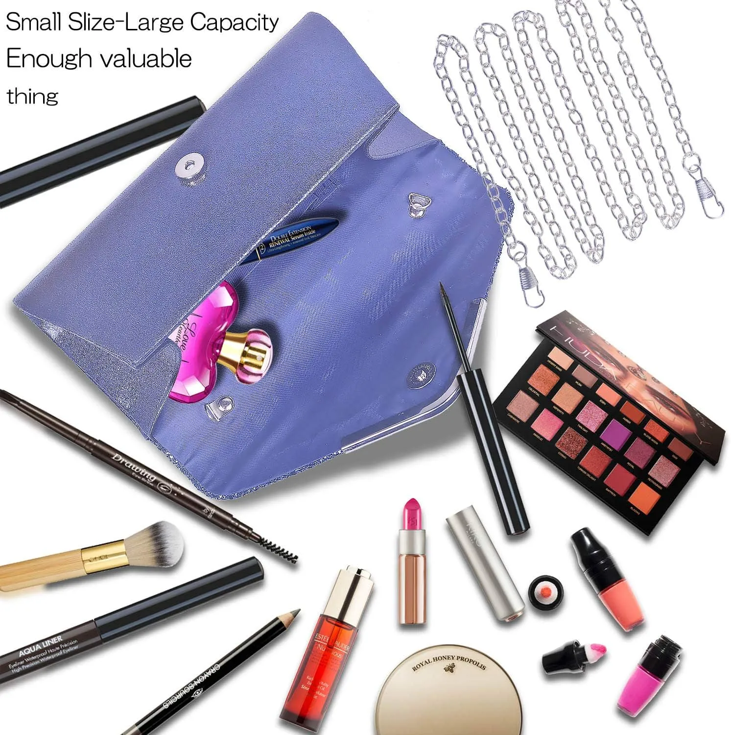 Women Evening Envelope Handbag Prom Sequin Clutch Purse Shoulder Cross Body Bag