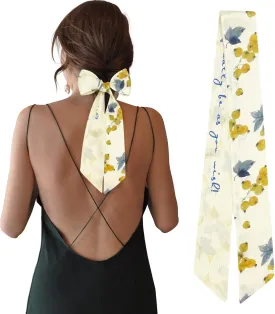 Women's Designer Neckerchief Handbag Handle Ribbon Fashion Scarf Summer Fruit Printed Hair Tie
