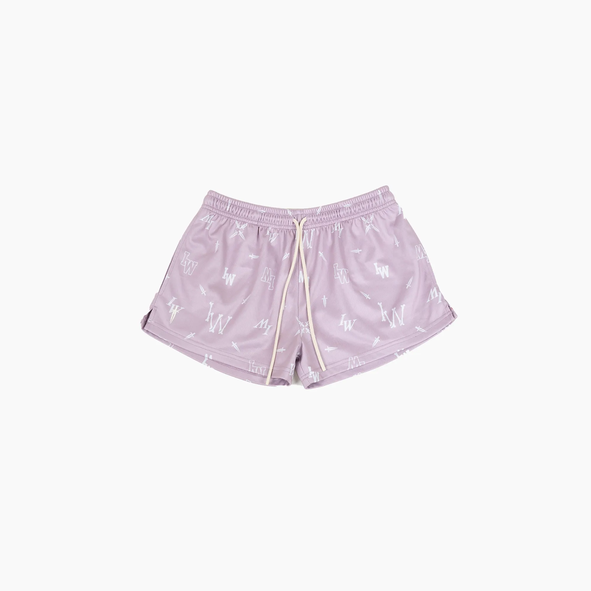 WOMEN'S JACQUARD MESH SHORT - MAUVE